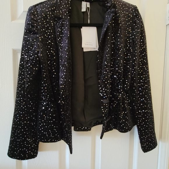 & Other Stories Sequined Velvet Hourglass Blazer - Picture 8 of 13